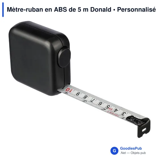 Mètre-ruban personnalisable en ABS de 5 m avec logo - Donald - Image 3