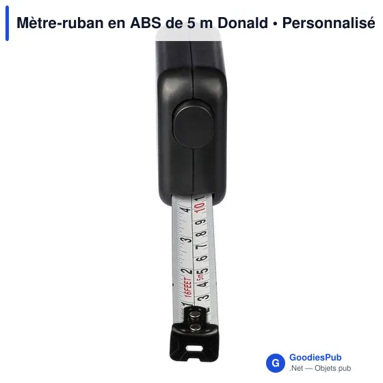 Mètre-ruban personnalisable en ABS de 5 m avec logo - Donald - Image 8