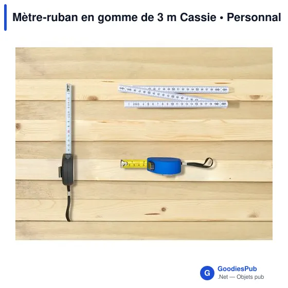 Mètre-ruban personnalisable 3 m avec logo - Cassie - Image 5