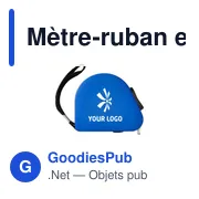 Mètre-ruban personnalisable 3 m avec logo - Cassie - Miniature 7