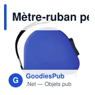 Mètre-ruban personnalisable en gomme de 5 m avec logo - Caroline - Miniature 1