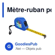 Mètre-ruban personnalisable en gomme de 5 m avec logo - Caroline - Miniature 2