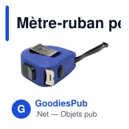 Mètre-ruban personnalisable en gomme de 5 m avec logo - Caroline - Miniature 3