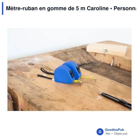Mètre-ruban personnalisable en gomme de 5 m avec logo - Caroline - Image 6