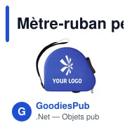 Mètre-ruban personnalisable en gomme de 5 m avec logo - Caroline - Miniature 7