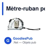 Mètre-ruban personnalisable de 3 m avec logo - Zuzanna - Miniature 1
