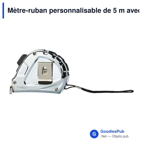 Mètre-ruban personnalisable de 5 m avec logo - Ahsan