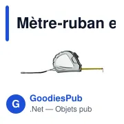 Mètre-ruban personnalisable de 5 m avec logo - Ahsan - Miniature 2