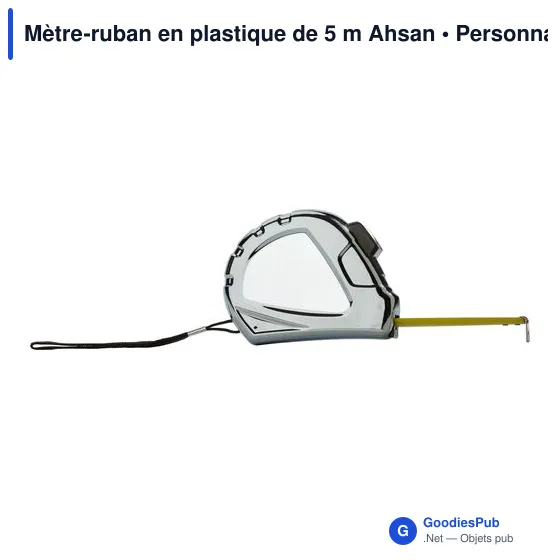Mètre-ruban personnalisable de 5 m avec logo - Ahsan - Image 2