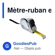 Mètre-ruban personnalisable de 5 m avec logo - Ahsan - Miniature 3