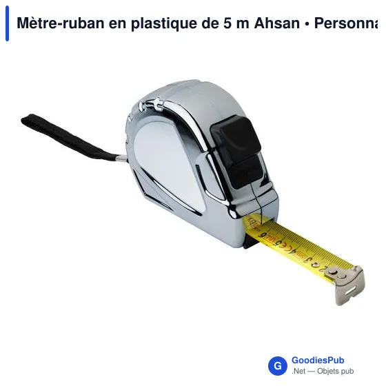 Mètre-ruban personnalisable de 5 m avec logo - Ahsan - Image 3