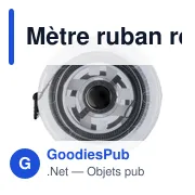 Mètre ruban rétractable en plastique Théo - Miniature 1