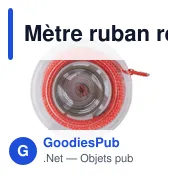 Mètre ruban rétractable en plastique Théo - Miniature 3