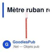 Mètre ruban rétractable en plastique Théo - Miniature 5