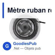Mètre ruban rétractable en plastique Théo - Miniature 7