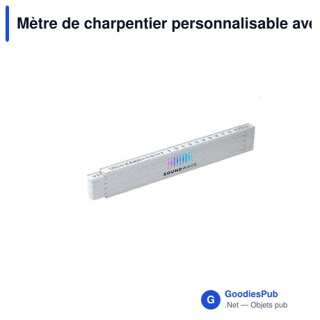 Mètre de charpentier personnalisable avec logo - Metric mètre