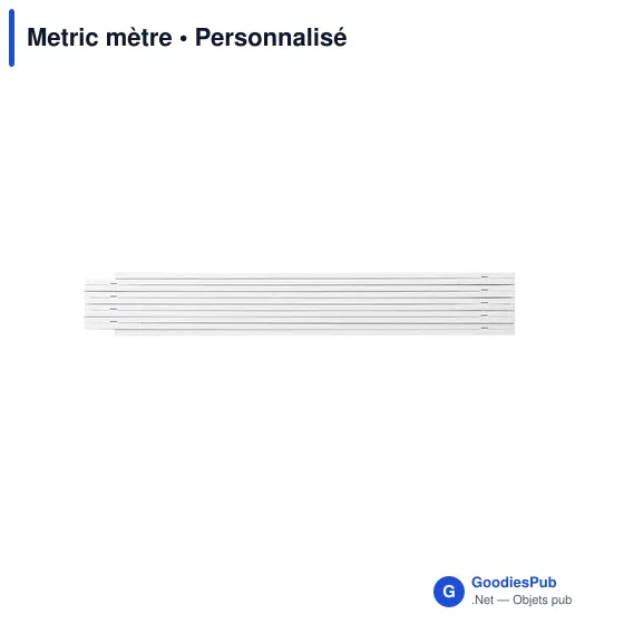 Mètre de charpentier personnalisable avec logo - Metric mètre - Image 2