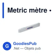 Mètre de charpentier personnalisable avec logo - Metric mètre - Miniature 3