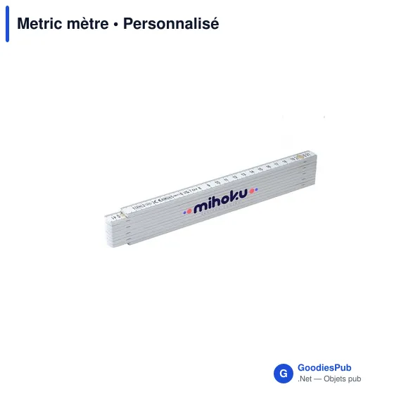 Mètre de charpentier personnalisable avec logo - Metric mètre - Image 3