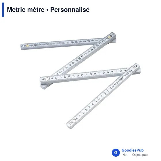 Mètre de charpentier personnalisable avec logo - Metric mètre - Image 4