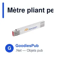 Mètre pliant personnalisable Metric WoodPro avec logo - Miniature 1