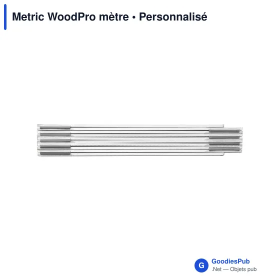 Mètre pliant personnalisable Metric WoodPro avec logo - Image 2