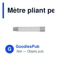Mètre pliant personnalisable Metric WoodPro avec logo - Miniature 3