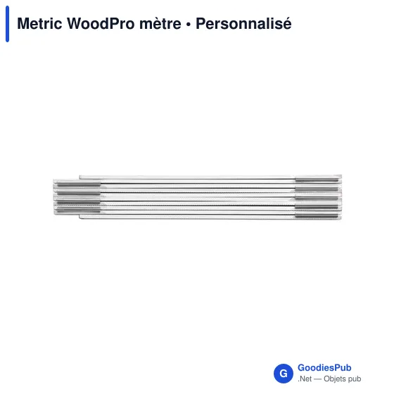 Mètre pliant personnalisable Metric WoodPro avec logo - Image 3