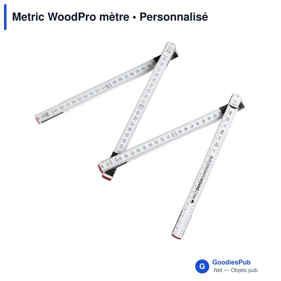Mètre pliant personnalisable Metric WoodPro avec logo - Image 5