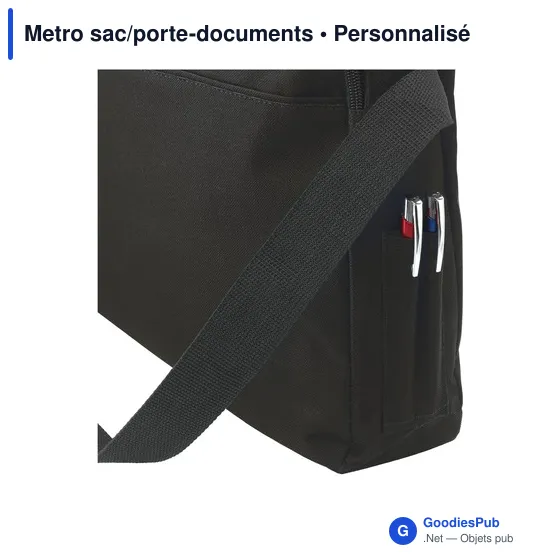 Sacoche porte-documents personnalisable avec logo - Metro - Image 2
