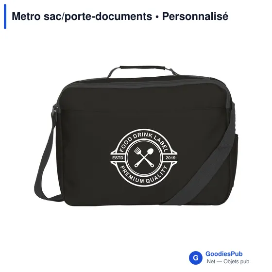 Sacoche porte-documents personnalisable avec logo - Metro - Image 3