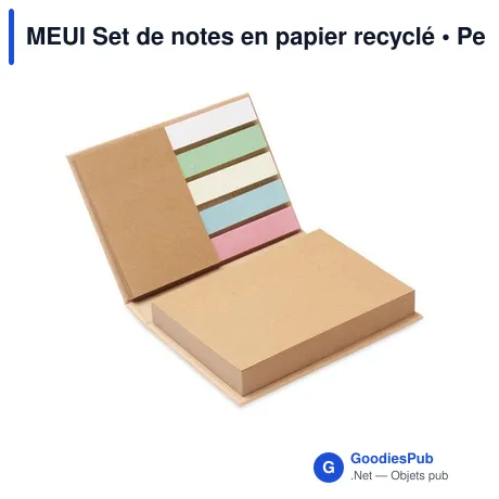 MEUI Set de notes en papier recyclé