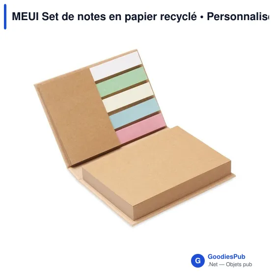 MEUI Set de notes en papier recyclé - Image 1
