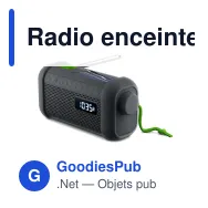 Radio enceinte Bluetooth personnalisable solaire et dynamo avec logo - Muse MH-08 - Miniature 2
