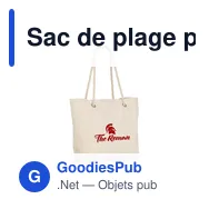 Sac de plage personnalisable Michelle (340 g/m²) avec logo - Miniature 3