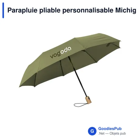 Parapluie pliable personnalisable Michigan avec logo - 21 inch