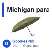 Parapluie pliable personnalisable Michigan avec logo - 21 inch - Miniature 2