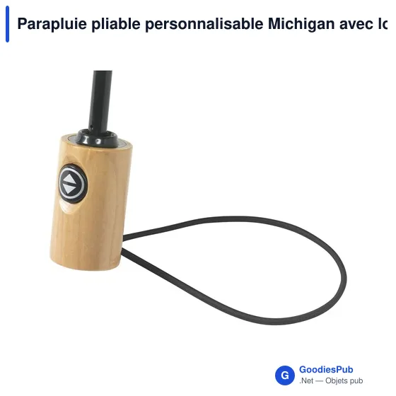 Parapluie pliable personnalisable Michigan avec logo - 21 inch - Image 11