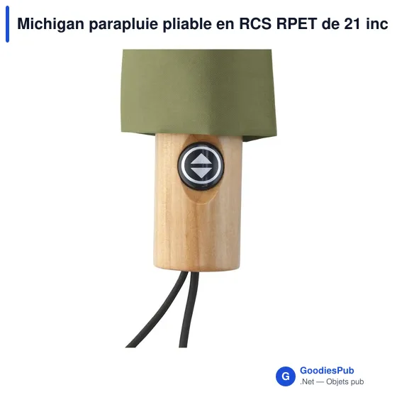 Parapluie pliable personnalisable Michigan avec logo - 21 inch - Image 4