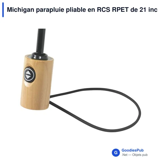 Parapluie pliable personnalisable Michigan avec logo - 21 inch - Image 5