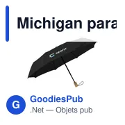 Parapluie pliable personnalisable Michigan avec logo - 21 inch - Miniature 8
