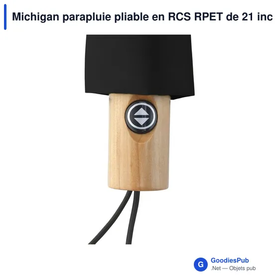 Parapluie pliable personnalisable Michigan avec logo - 21 inch - Image 10