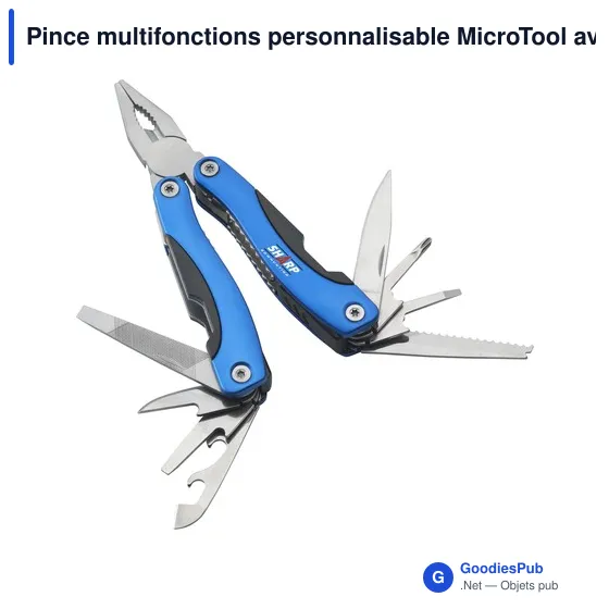 Pince multifonctions personnalisable MicroTool avec logo - Image 1