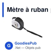 Mètre à ruban personnalisable Midland Recycled 5 mètres avec logo - Miniature 1