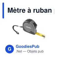 Mètre à ruban personnalisable Midland Recycled 5 mètres avec logo - Miniature 12
