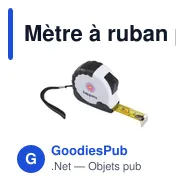 Mètre à ruban personnalisable Midland Recycled 5 mètres avec logo - Miniature 5