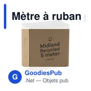 Mètre à ruban personnalisable Midland Recycled 5 mètres avec logo - Miniature 8