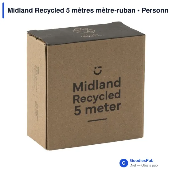 Mètre à ruban personnalisable Midland Recycled 5 mètres avec logo - Image 8