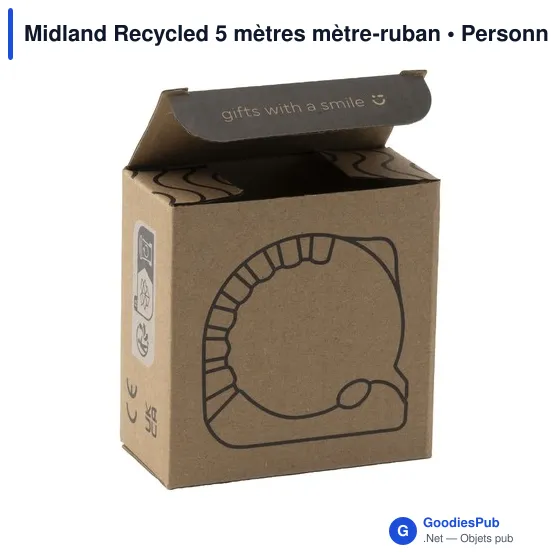 Mètre à ruban personnalisable Midland Recycled 5 mètres avec logo - Image 9