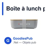Boîte à lunch personnalisable Midori Bamboo avec logo - Miniature 11